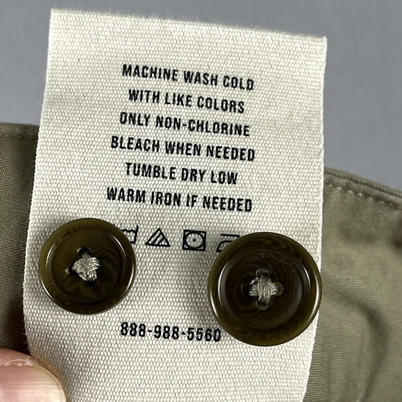 Buck Mason Officer Pant Mens 32x28 Tan Beige Chino Straight Fit Casual Preppy - Picture 12 of 14